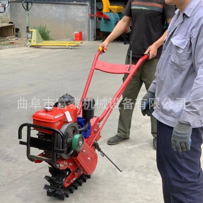 多功能小型柴油款微耕机 新款汽油除草机 汽油翻土机犁地机