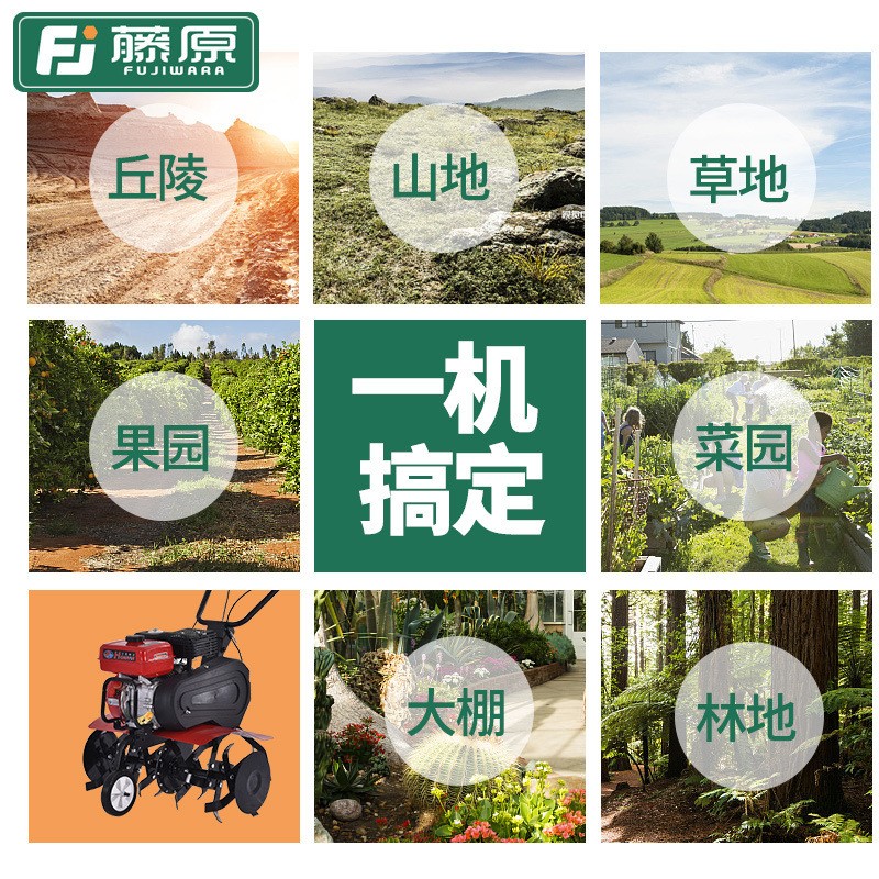 藤原耕地机四冲程汽油松土机翻地机大功率大棚锄草机翻土机微耕机图2