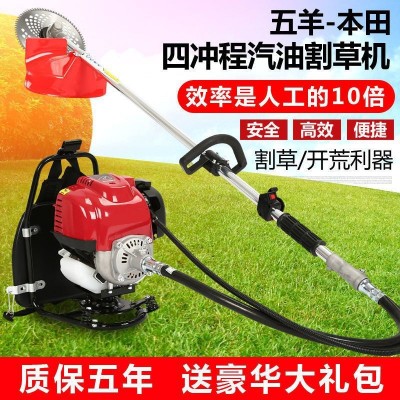 五羊本田割草机四冲程背负式多功能割灌机开荒松土除草收割机直销