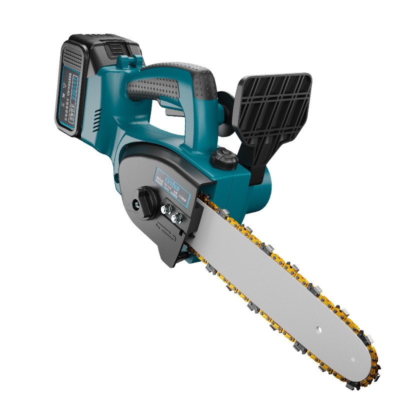 绿亦无刷电锯充电式户外锂电锯家用手持大功率园林伐木单手修枝锯图4