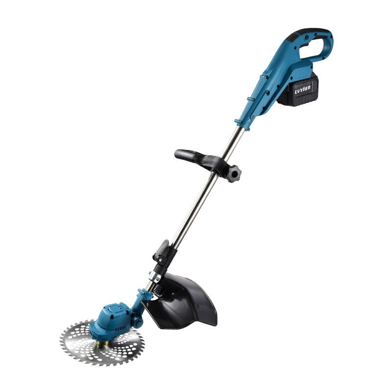 绿亦园林电动充电割草机家用手持便携锂电除草机修剪工具图5