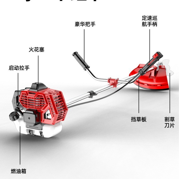 二冲程汽油大功率割草机多功能园林除草机侧挂式农用割灌机图2