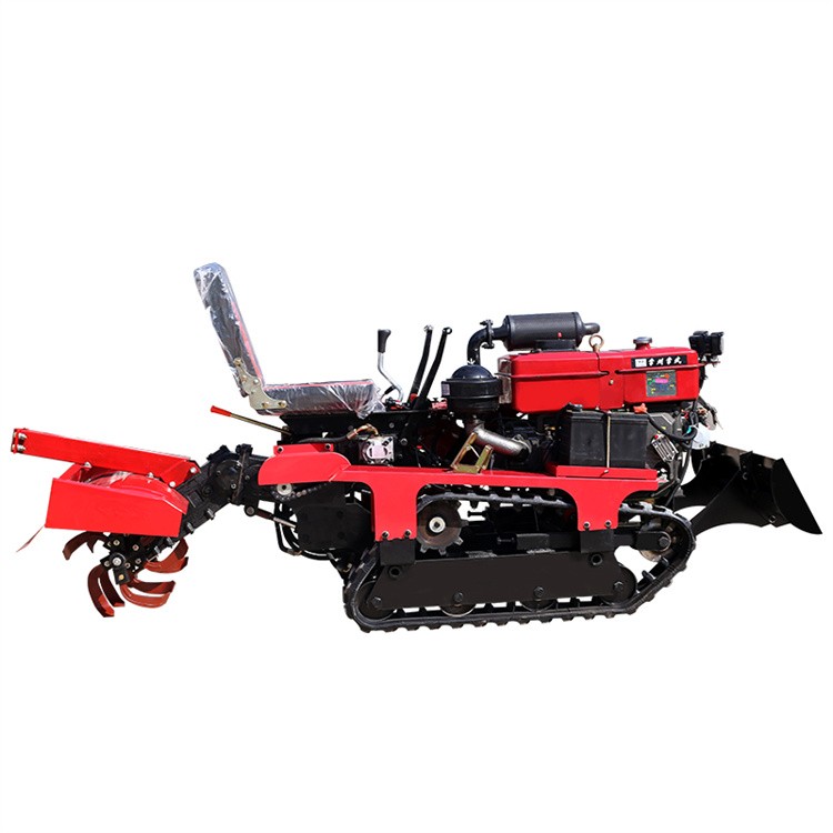 翰盾 乘坐式履带旋耕机 果园大棚山地丘陵水田农耕机 耕地微耕机图2