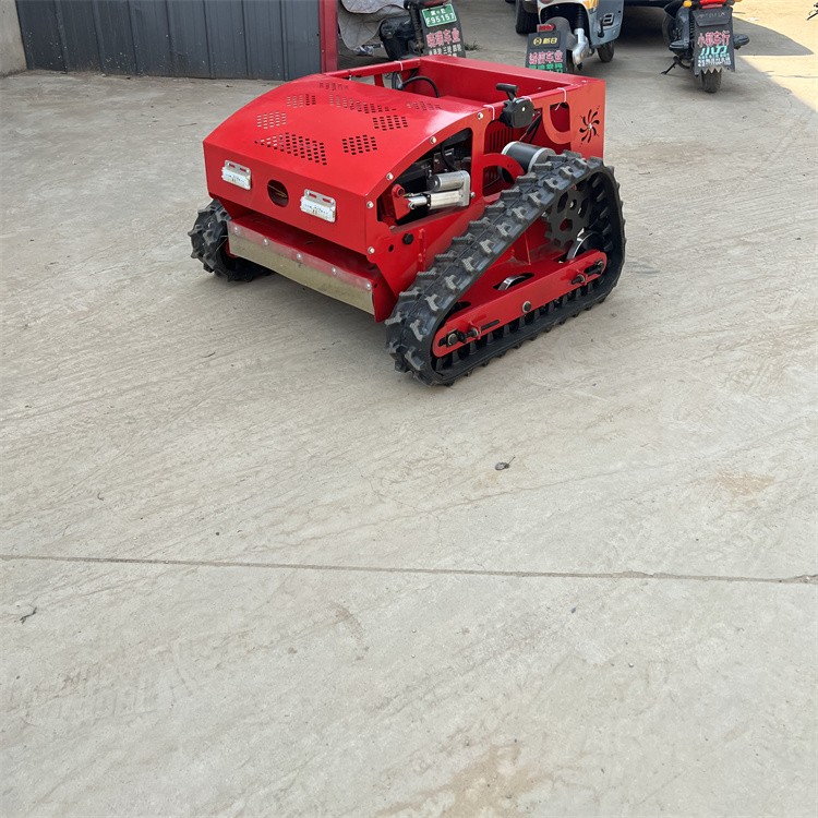 翰盾无线遥控履带式割草机小型汽油草坪碎草机大马力果园林除草机图3