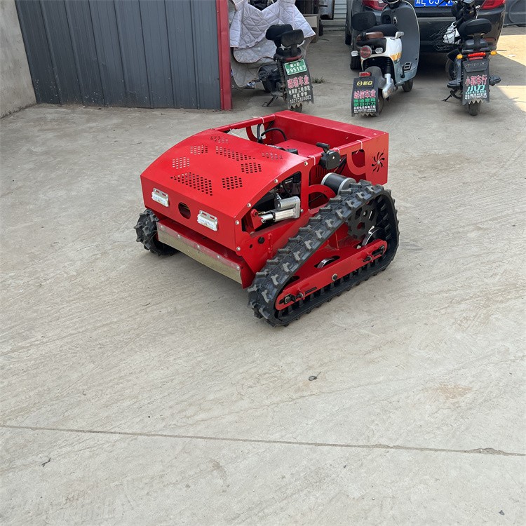 翰盾无线遥控履带式割草机小型汽油草坪碎草机大马力果园林除草机图4