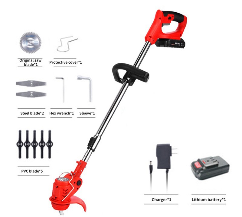 割草机多功能除草机充电锂电池开荒割草小型家用大功率电动割草机图5