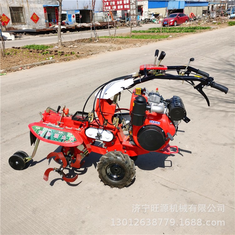 农用柴油电启动田园管理机 大葱开沟培土机 多功能果园大棚开沟机图2