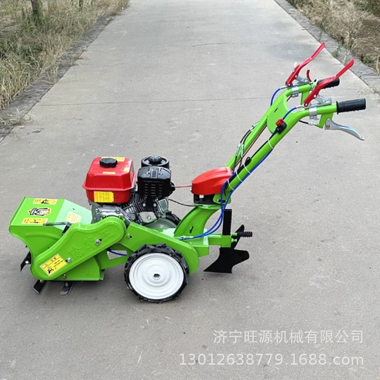 多功能汽油除草机 四冲程开沟松土机 手推式犁地翻土开沟机图3