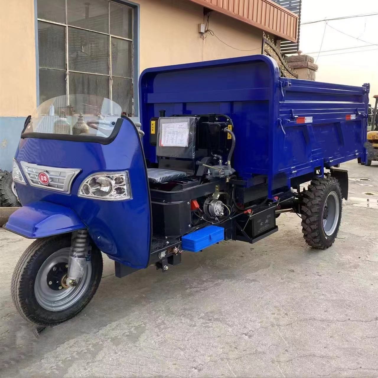 时风后桥 22马力建筑工地农用自卸翻斗车 工程柴油三轮车图3