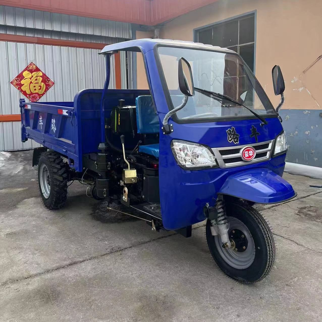 时风后桥 22马力建筑工地农用自卸翻斗车 工程柴油三轮车图4