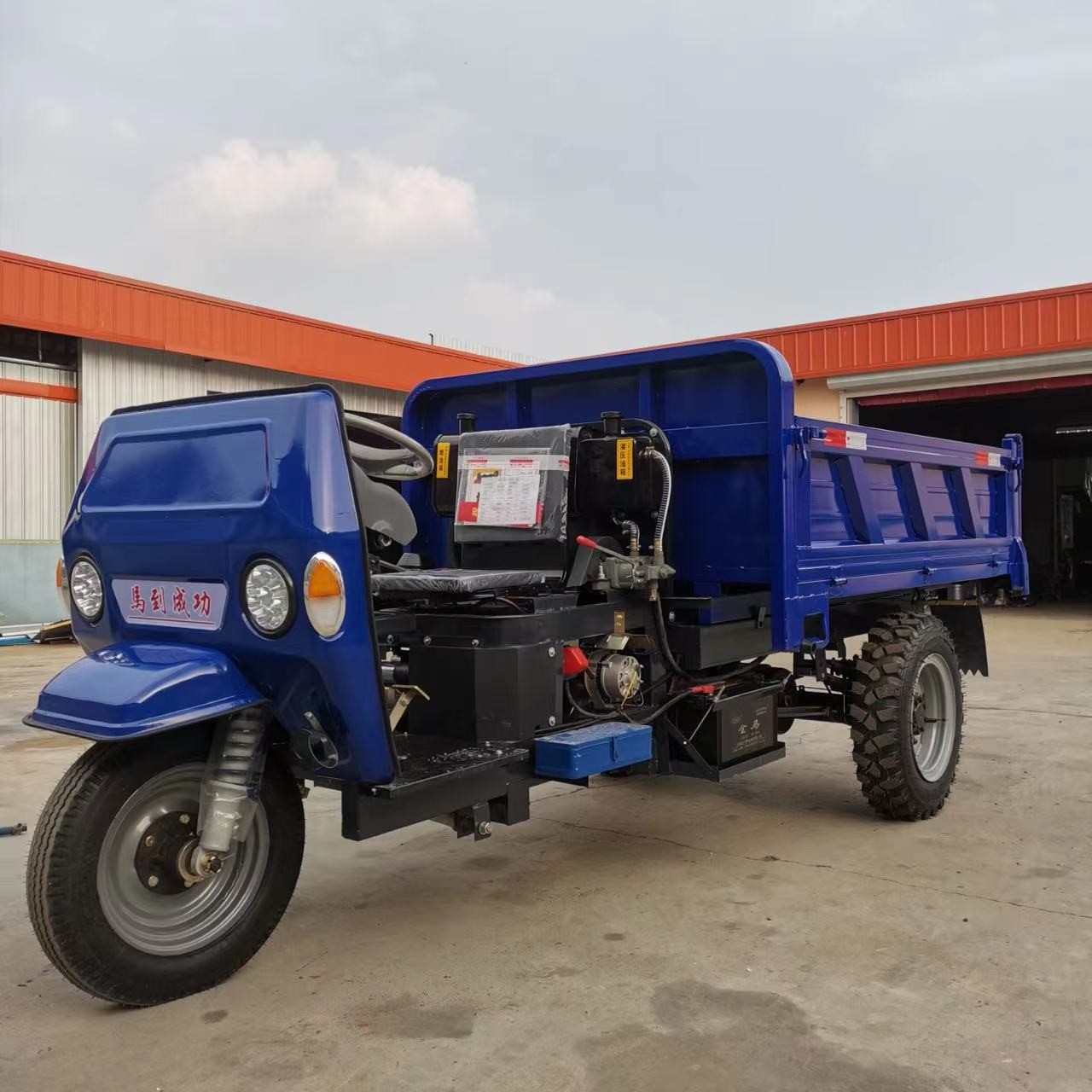 时风后桥 22马力建筑工地农用自卸翻斗车 工程柴油三轮车图2