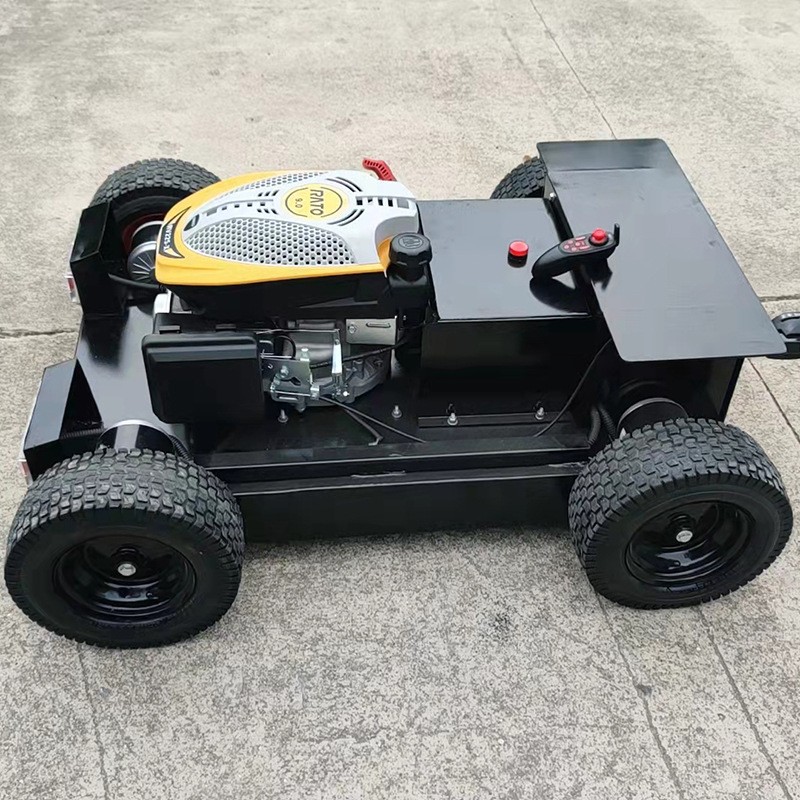草原开荒爬坡遥控智能割草机 园林草坪修剪机 小型遥控轮式割草车图3