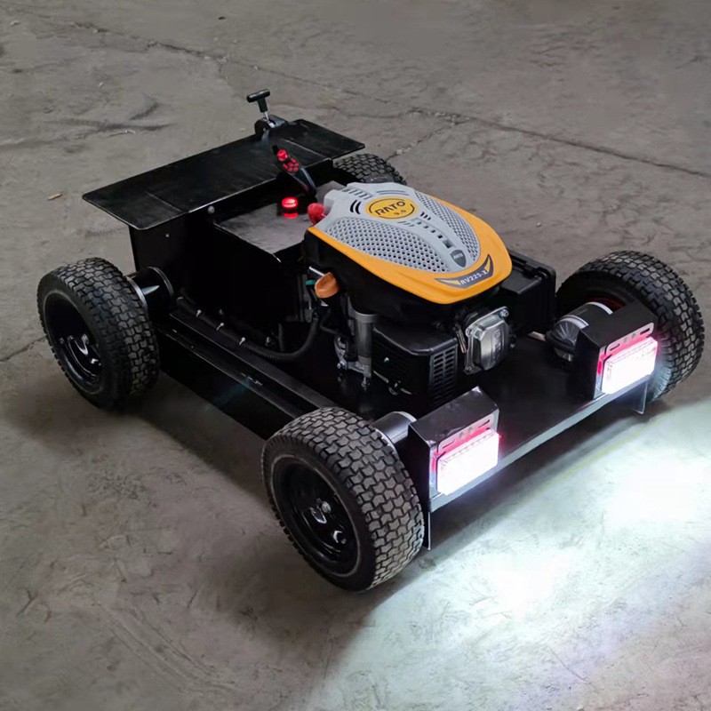 草原开荒爬坡遥控智能割草机 园林草坪修剪机 小型遥控轮式割草车图2