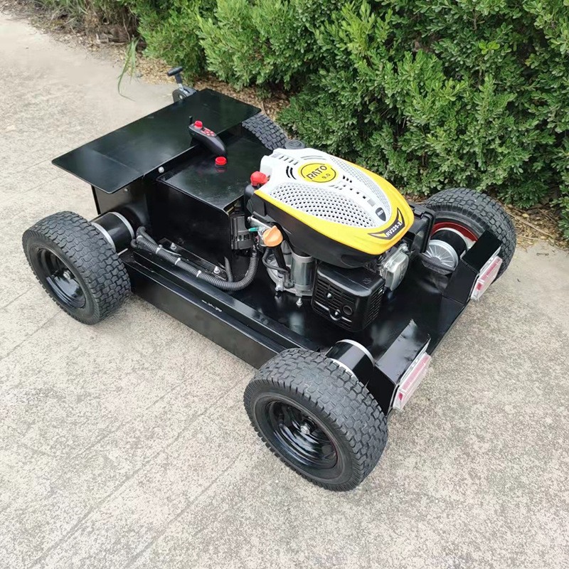 厂家加工定做遥控轮式割草机智能四驱轮式无人电动打草机除草机图2