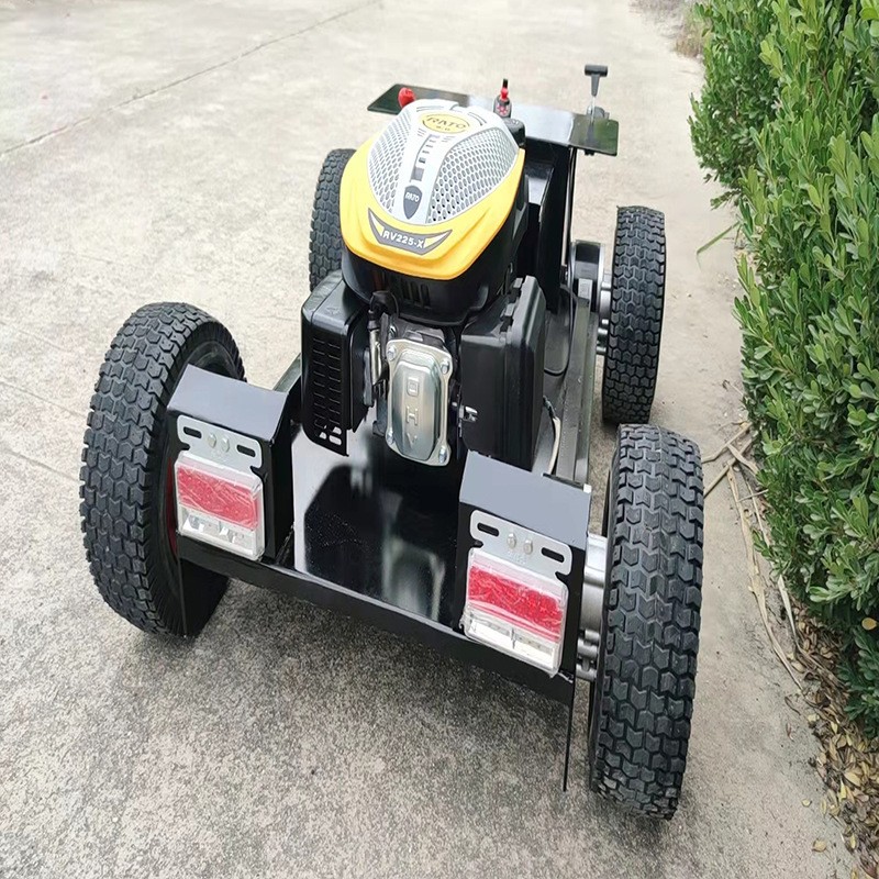 园林绿化草地修剪除草机 多功能遥控智能轮式割草车 开荒割草车图3