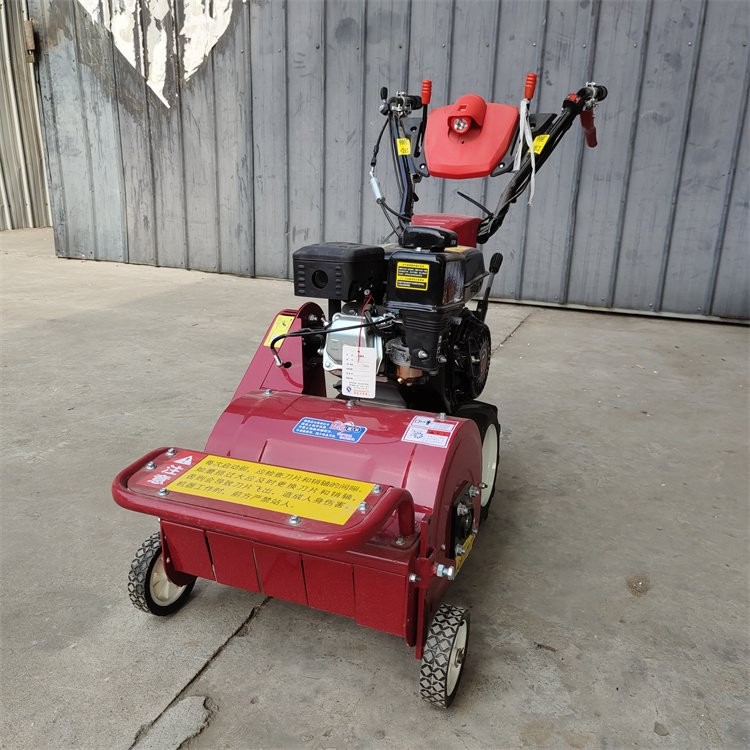 农用果园自走式碎草机 手推园林柴油锄草机 小型秸秆割草还田机图2