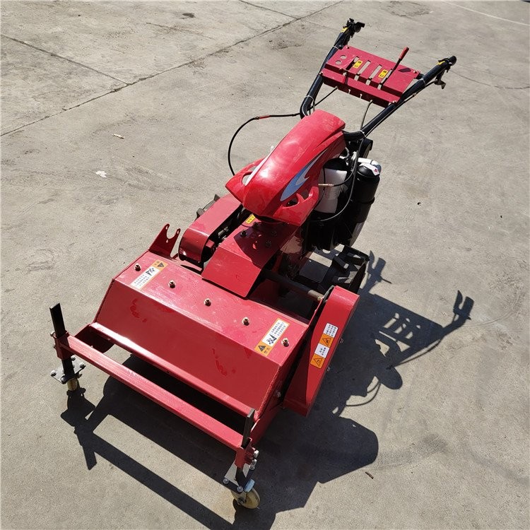 农用果园自走式碎草机 手推园林柴油锄草机 小型秸秆割草还田机图3
