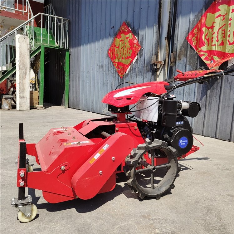 农用果园自走式碎草机 手推园林柴油锄草机 小型秸秆割草还田机图4