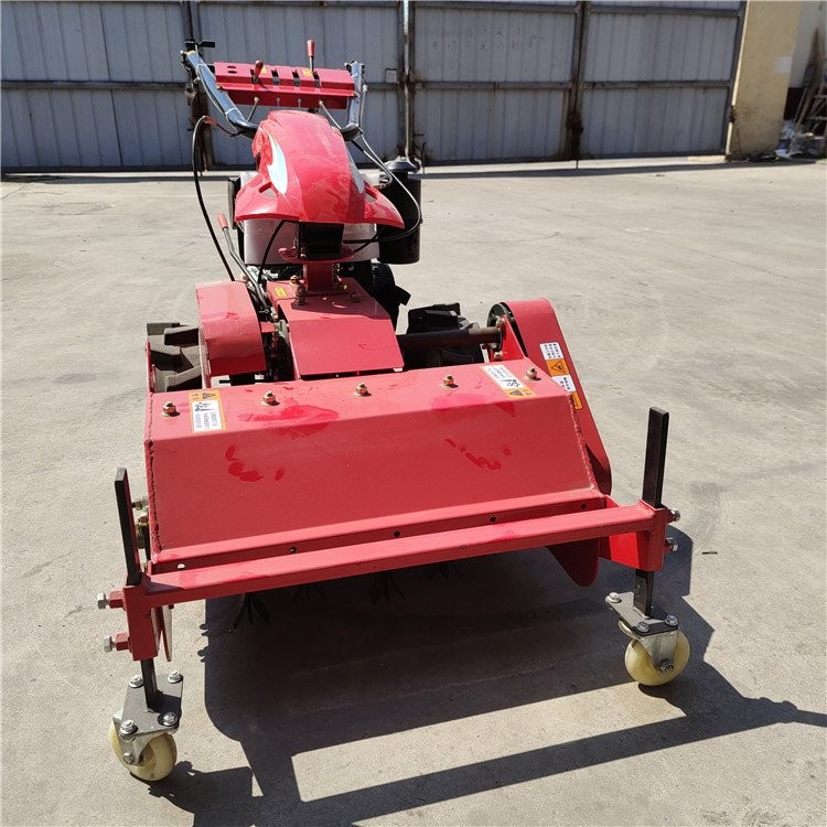 农用果园自走式碎草机 手推园林柴油锄草机 小型秸秆割草还田机图5