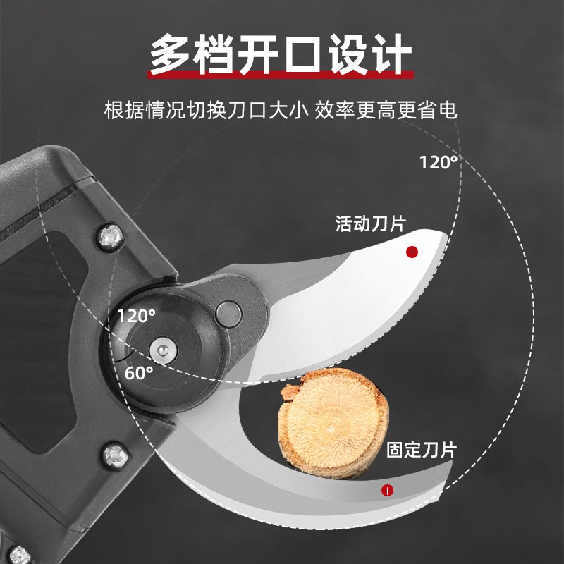 跨境爆款锂电修枝剪便携式家用锂电剪果树剪充电式园林电剪刀批发图3