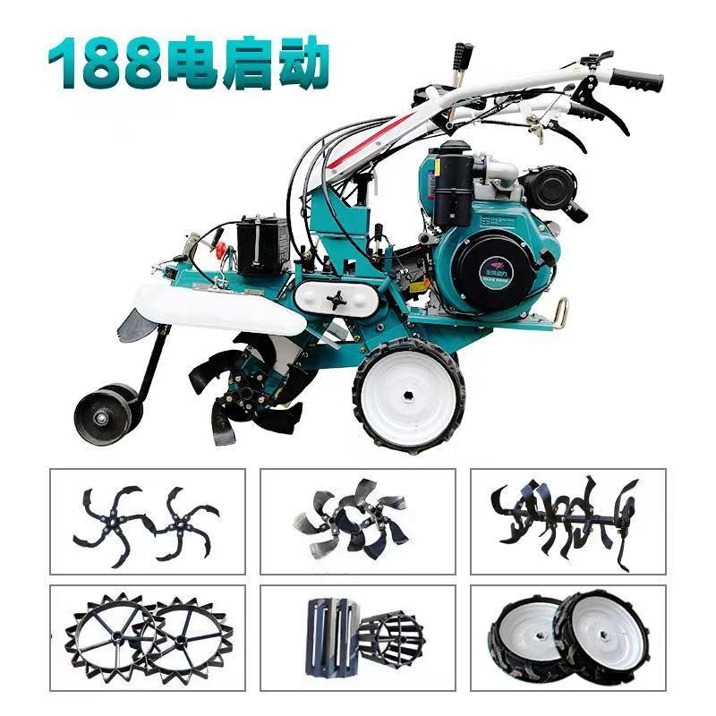 开沟培土机工作视频 丘陵地带多功能田园管理机 大姜种植起垄机图5