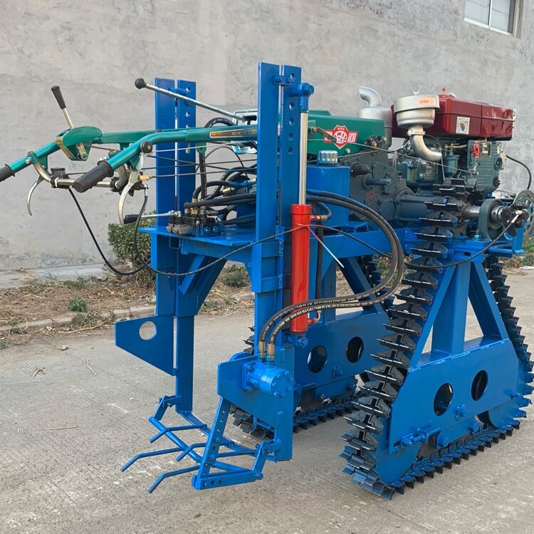 履带式液压大姜 大葱深度可调 多功能自走式收获机图2