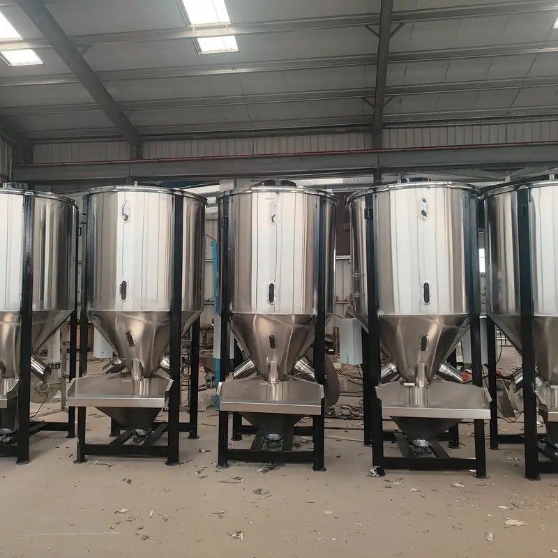 大型塑胶原料片料搅拌机新旧料色母混合机电加热烘干机粒子均化仓图4