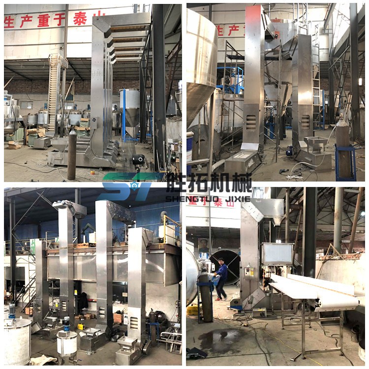 杂粮提升机大米斗式提升机虾皮z型上料机膨化食品多点出料提升机图2