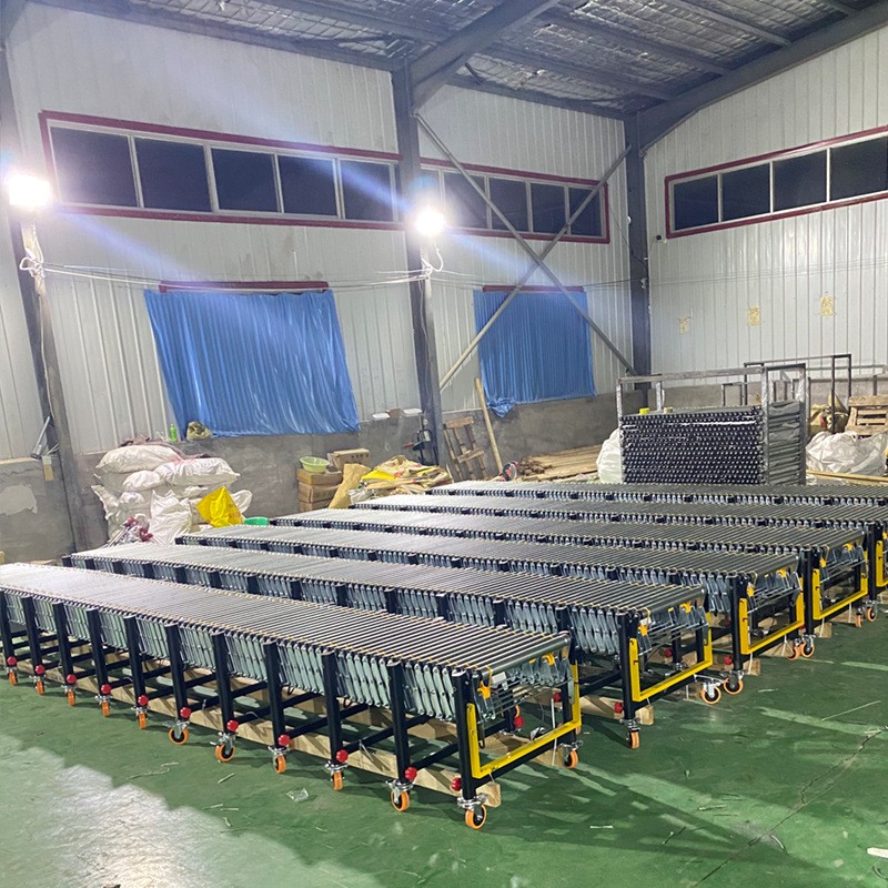 可升降动力滚筒伸缩线装车卸货 物流快递分拣传送带电动输送设备图3