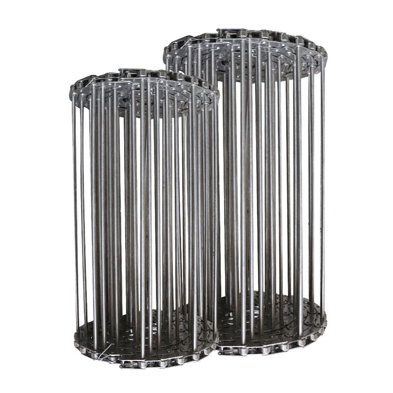 不锈钢支轴链蔬菜水果清洗分拣工业穿杆链耐高温金属支轴链输送带图5