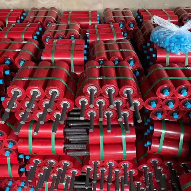 烤漆槽型托辊组输送机缓冲托辊平行下托辊支架输送带托辊批发图2