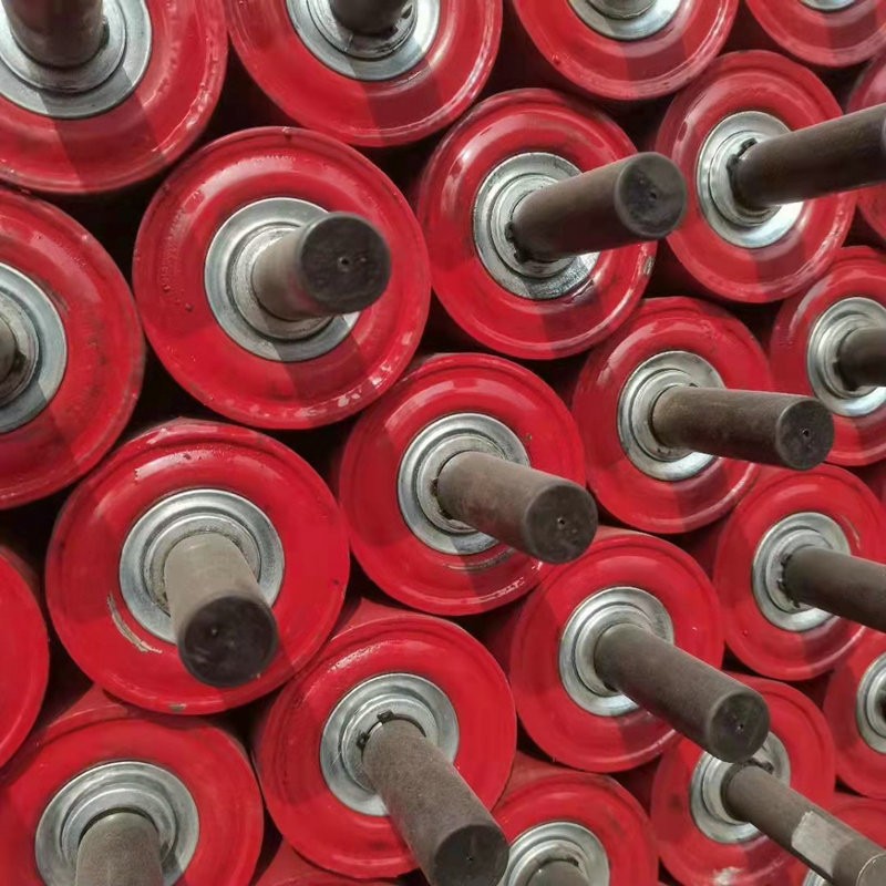 烤漆槽型托辊组输送机缓冲托辊平行下托辊支架输送带托辊批发图3