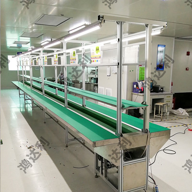 定制铝型材流水线 小型输送机快递物流皮带爬坡转弯输送带生产线图3