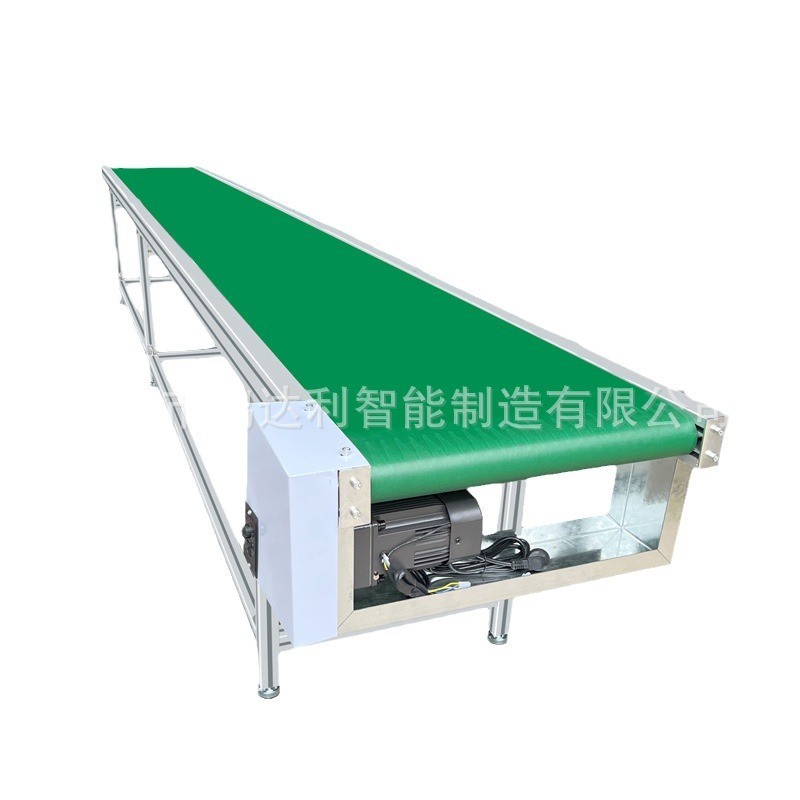 定制铝型材流水线 小型输送机快递物流皮带爬坡转弯输送带生产线图5