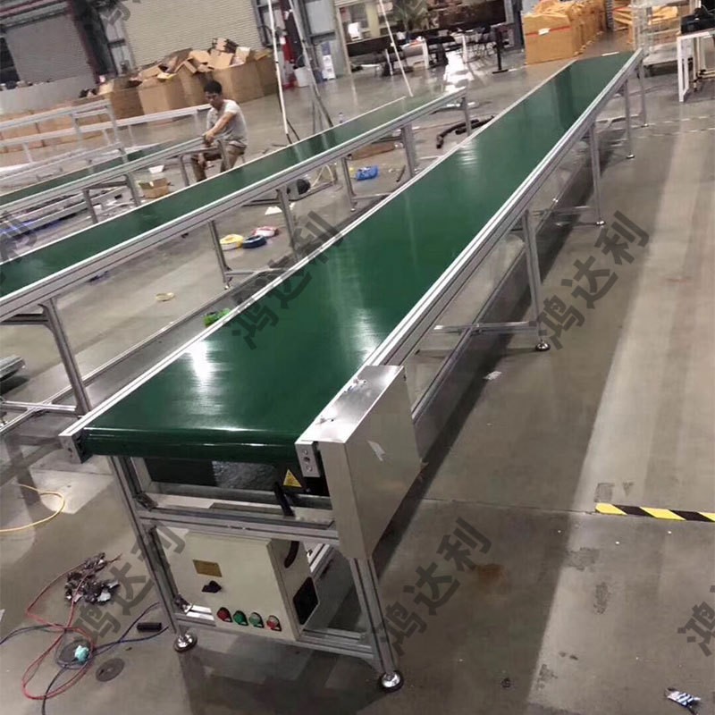 定制铝型材流水线 小型输送机快递物流皮带爬坡转弯输送带生产线图4