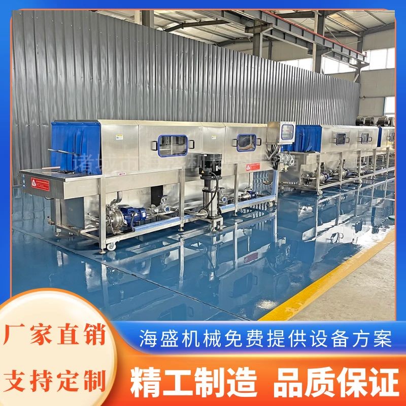 不锈钢自动洗筐机 周转筐清洗流水线 肉料筐清洗设备图2