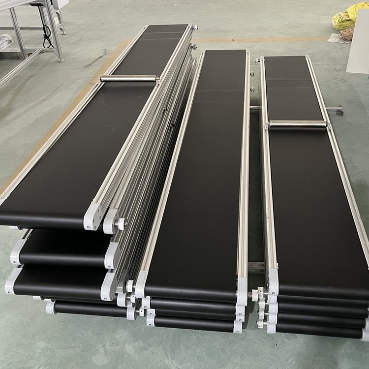 厂家小型可移动黑色PU皮带输送机 爬坡装卸防滑抗磨传送带图2