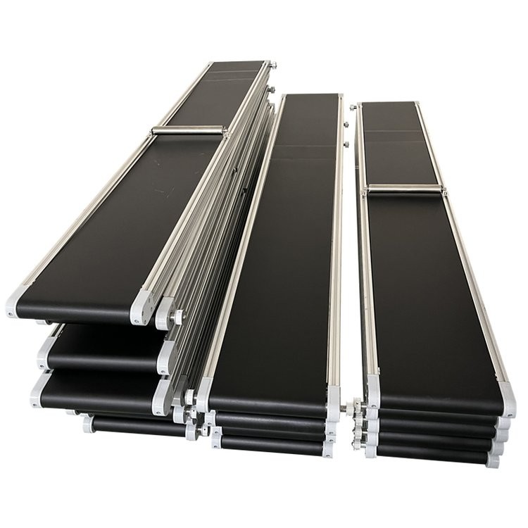 厂家小型可移动黑色PU皮带输送机 爬坡装卸防滑抗磨传送带图5