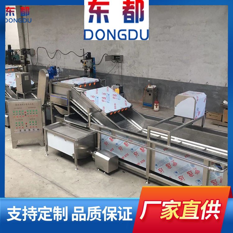 马铃薯毛辊清洗去皮机 土豆清洗流水线 东都机械图2