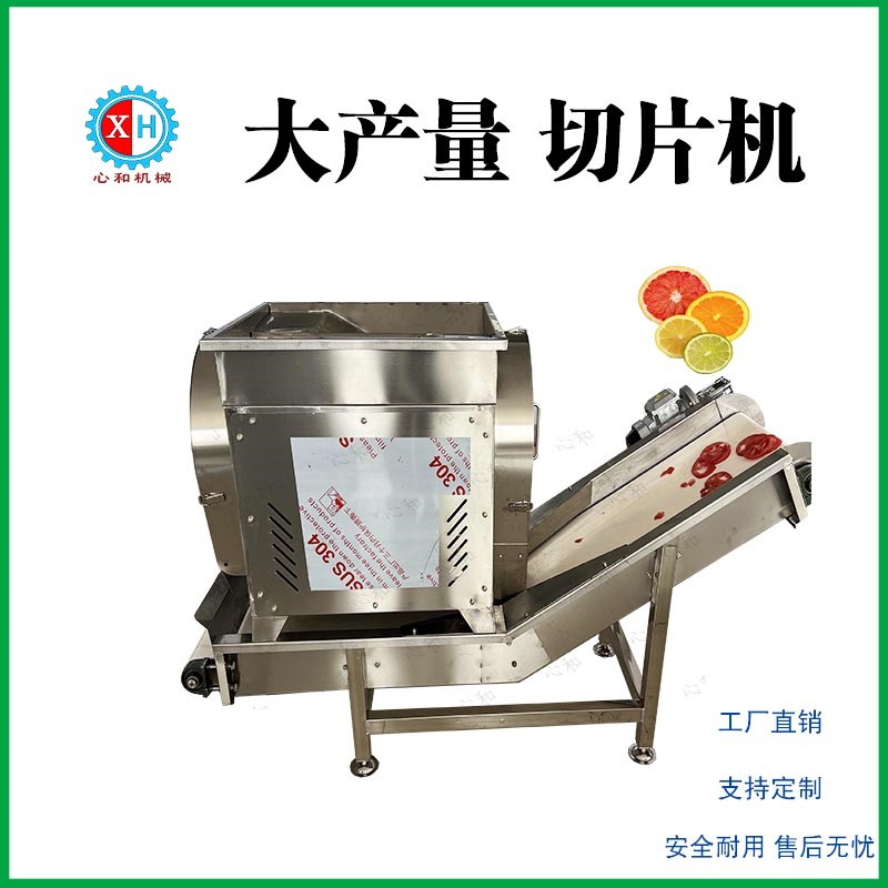 大产量双头切片机 全自动果蔬切片机器 多功能大蒜切片加工流水线图2