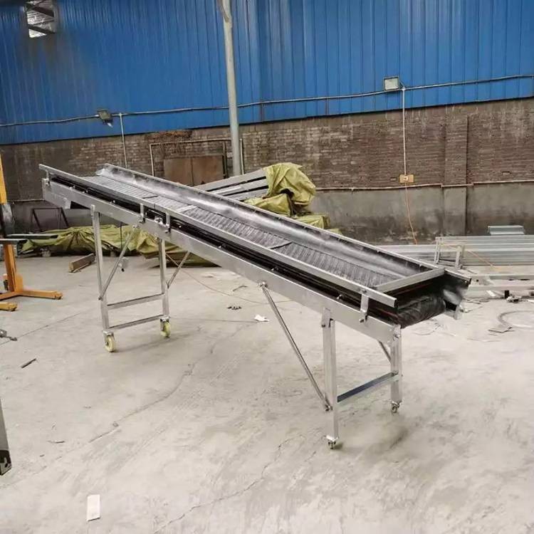 水泥装车用皮带输送带 600mm宽度 车载折叠皮带爬坡机