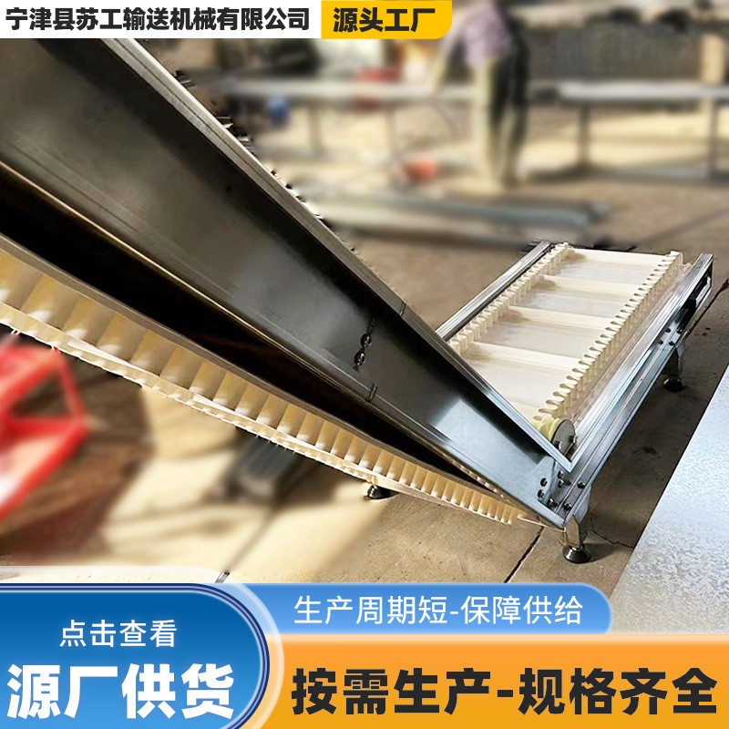小型皮带物料上料输送机粮食颗粒裙边挡板爬坡输送机皮带提升机图2