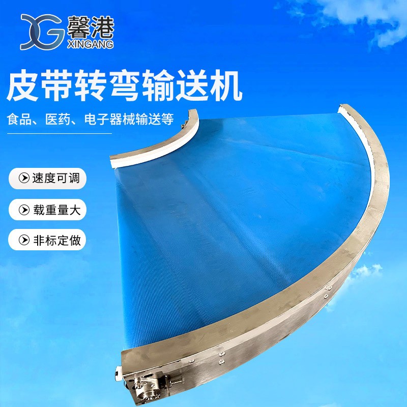 皮带转弯机环形输送机U型物流分拣生产线180度转弯输送皮带转弯机图2