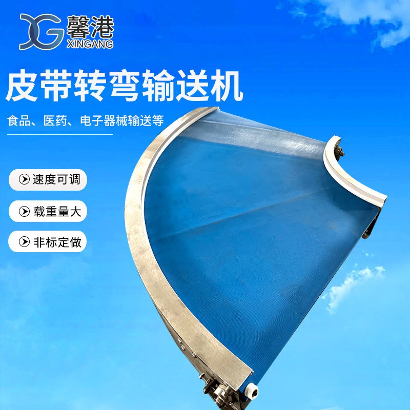 皮带转弯机环形输送机U型物流分拣生产线180度转弯输送皮带转弯机图1