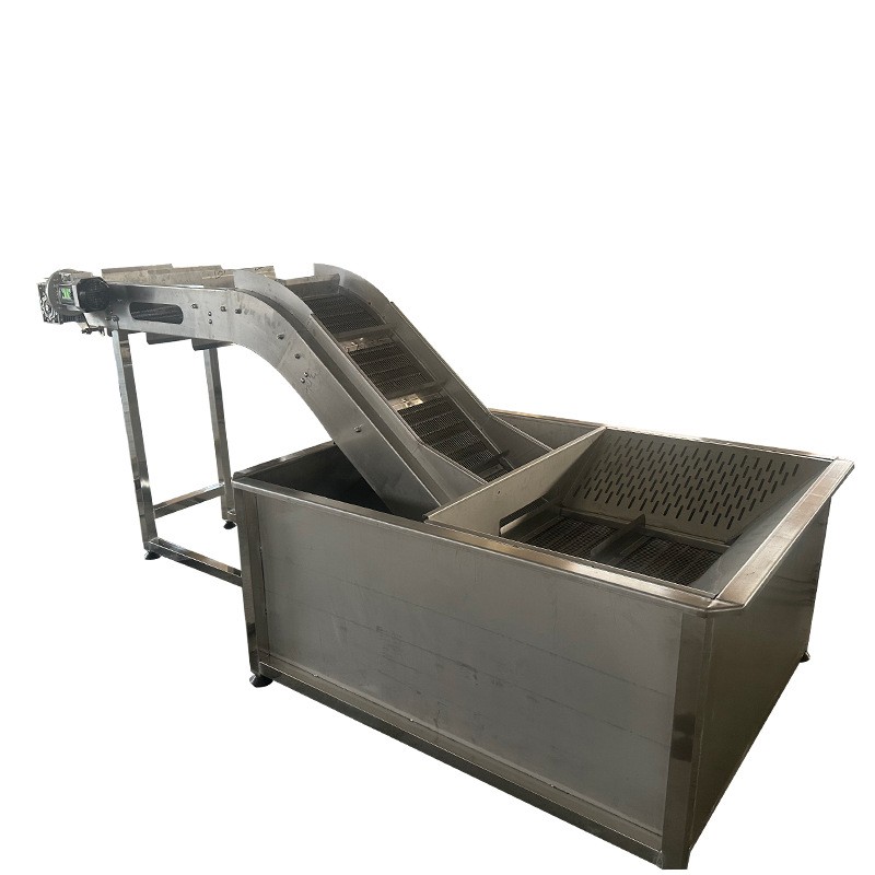 水槽式清洗输送提升机网带输送机304网带传送带水箱清洗机输送机图5