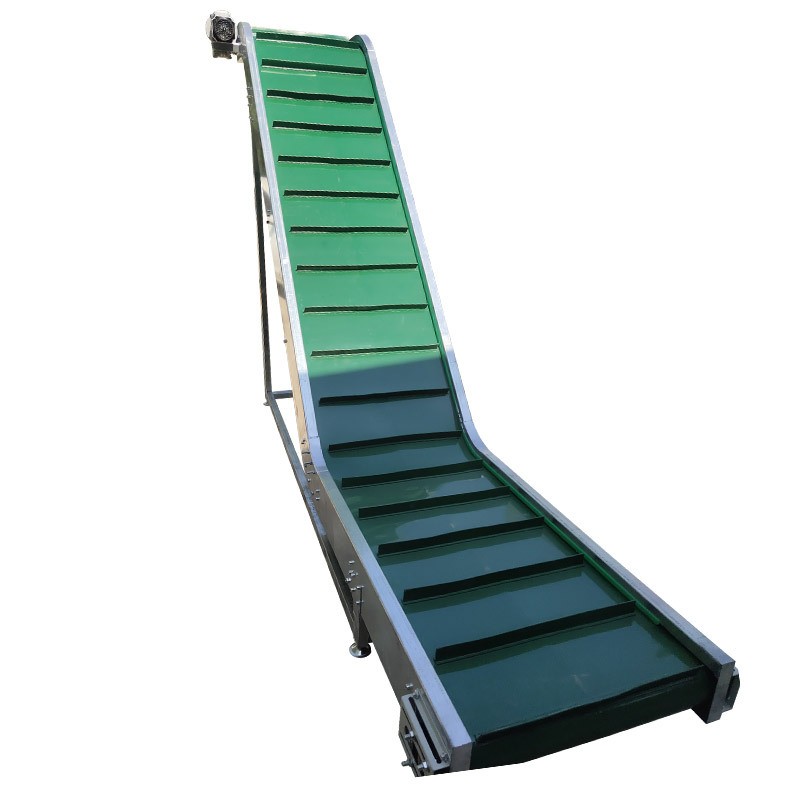 裙边皮带输送机粮食玉米爬坡运输设备工业运输挡板式皮带 提升机图4