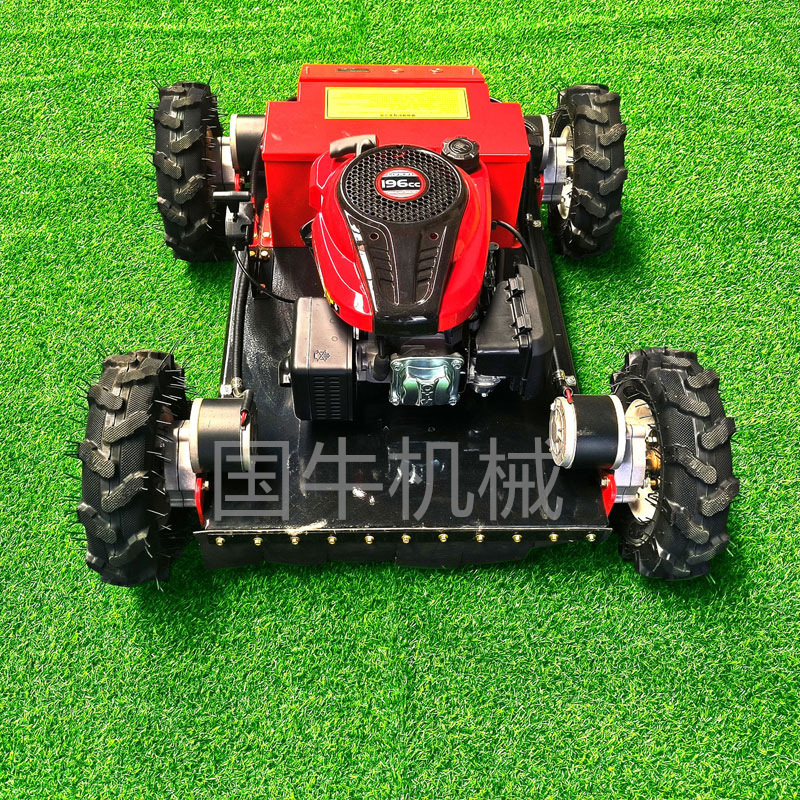 四驱轮式遥控割草机55型遥控调节割草宽度大马力动力足遥控割草机图3