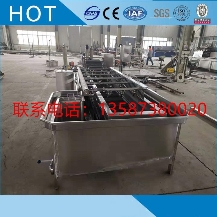 斜冲式果蔬清洗机高压水喷淋循环毛刷滚筒气泡清洗机涡流式清洗机图4