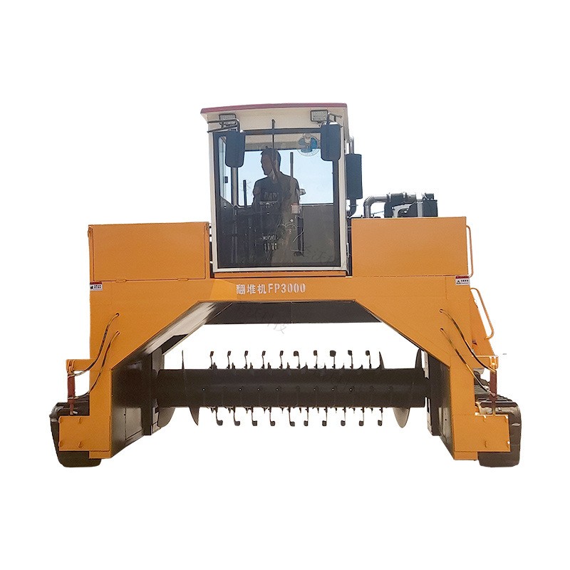 工厂供应鸡粪发酵自走式翻抛机有机肥堆肥履带式翻堆机图5