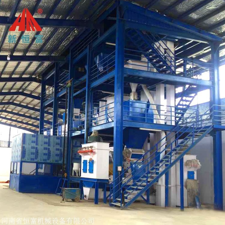 恒富机械 全自动饲料加工机组 大型饲料颗粒设备 设备制粒粉碎一体化图2